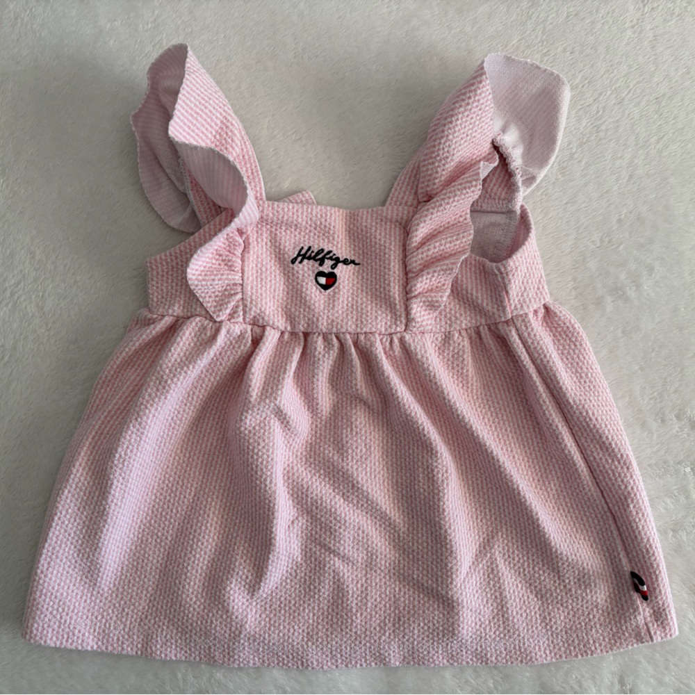 Tommy Hilfiger Pink Ruffle Strap Dress